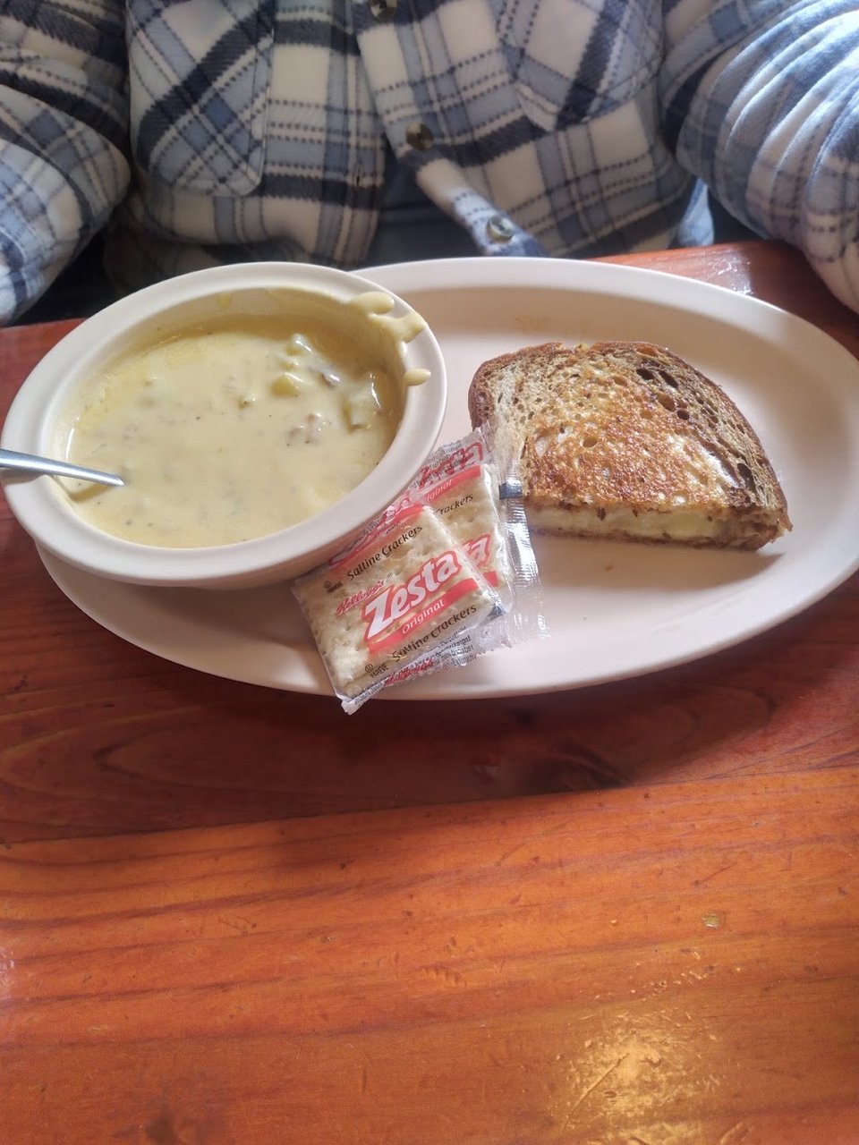 Potato Soup and Grilled Cheese